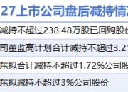 4月27日增减持汇总：暂无增持 南亚新材等4股减持（表）