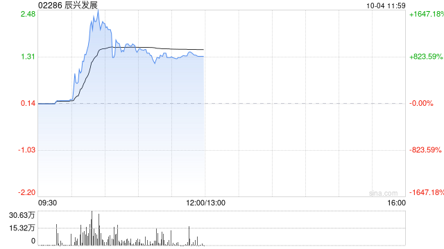 辰兴发展早盘一度涨超17倍 上半年收入10.69亿元 第1张