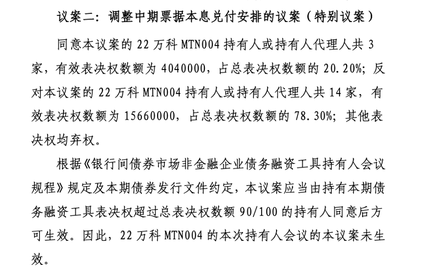 万科中票展期方案再被否，仅获一个月宽限期 第1张