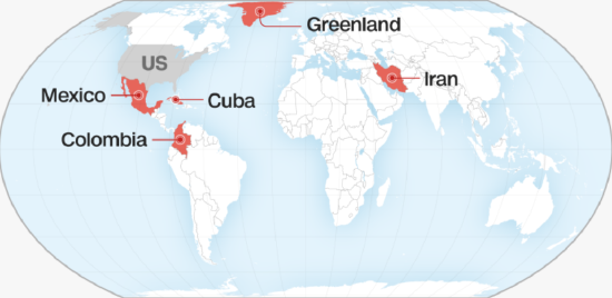 特朗普对格陵兰岛，古巴、伊朗等国发出警告 第1张
